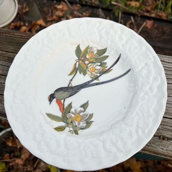 Meakin Band-Tailed Pigeon #367 and  # 168 Fork-Tailed Flycatcher 8.75” Plate Set - Picture 9 of 13